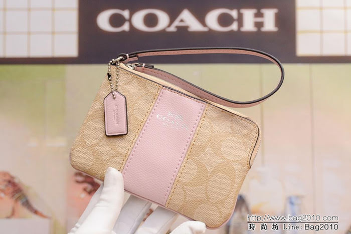 COACH蔻馳 原單級別 COACH 短款零錢包 拉鏈手包 簡單時尚 頭層牛皮 64233  Chz1287
